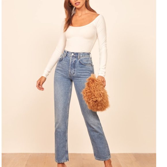 Reformation Denim - NWT Reformation Cynthia High Rise Straight Jeans